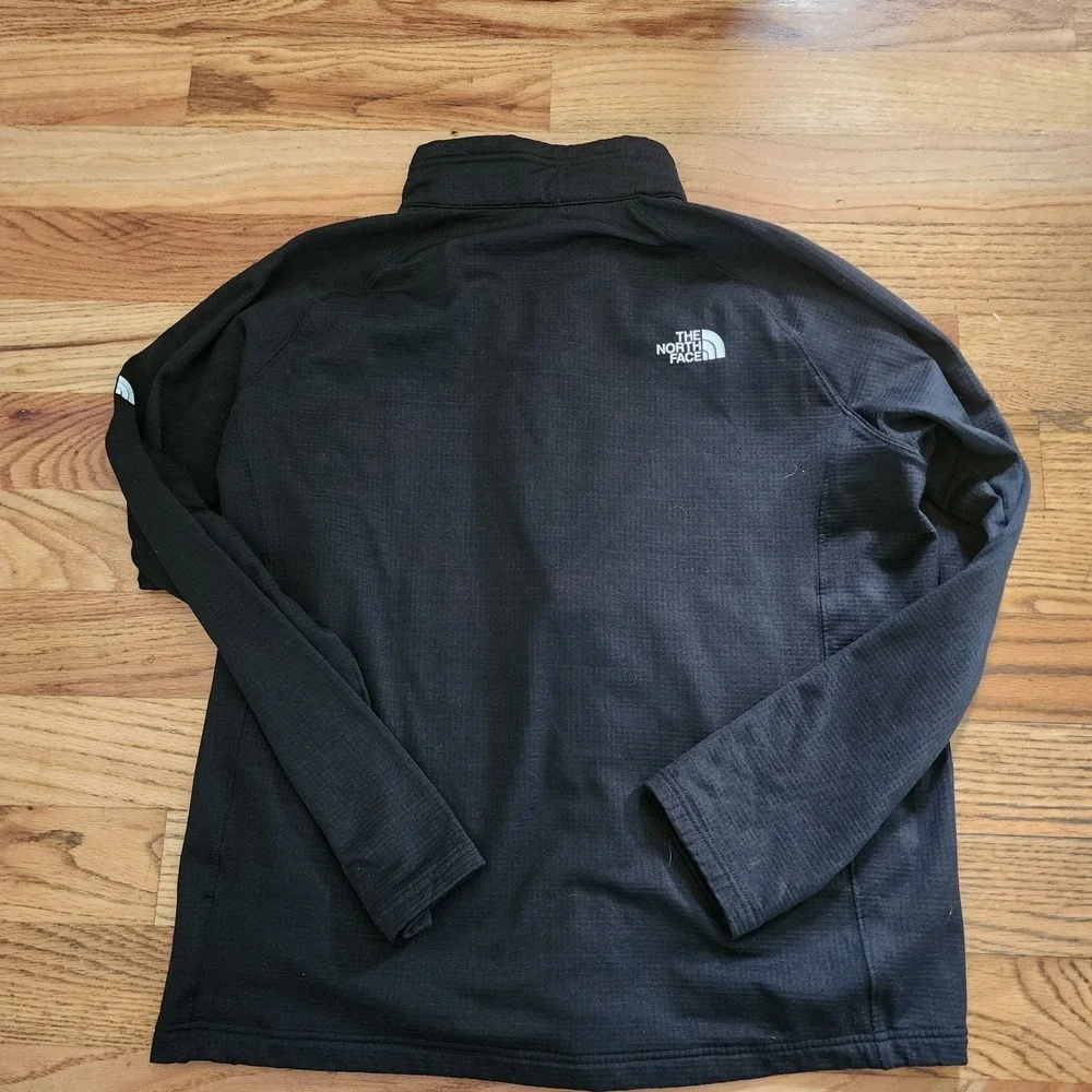 Mens XL North Face Black Magnolia Farms Logo Jacket Mountain Peaks Half Zip